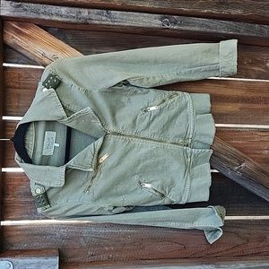 Zara Military Moto Style Peplum Jacket, Size Small